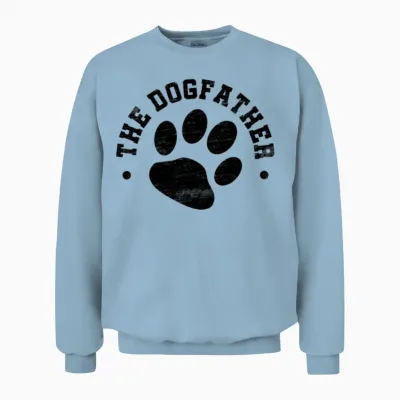 The Dogfather Dog Paw Gift Unisex Sweatshirt - Light Blue