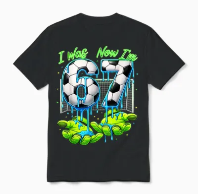 7 Jahre Alt Geburtstag Ich War 6 Jetzt Bin Ich 7 67 Meme Soccer Unisex T-Shirt - Black
