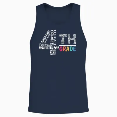Funny Fourth Grade Tee Shirt Students of 4th Grade Boy Unisex Tank Top - Navy