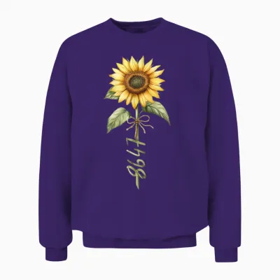 86 47 Floral Sunflower Unisex Sweatshirt - Purple