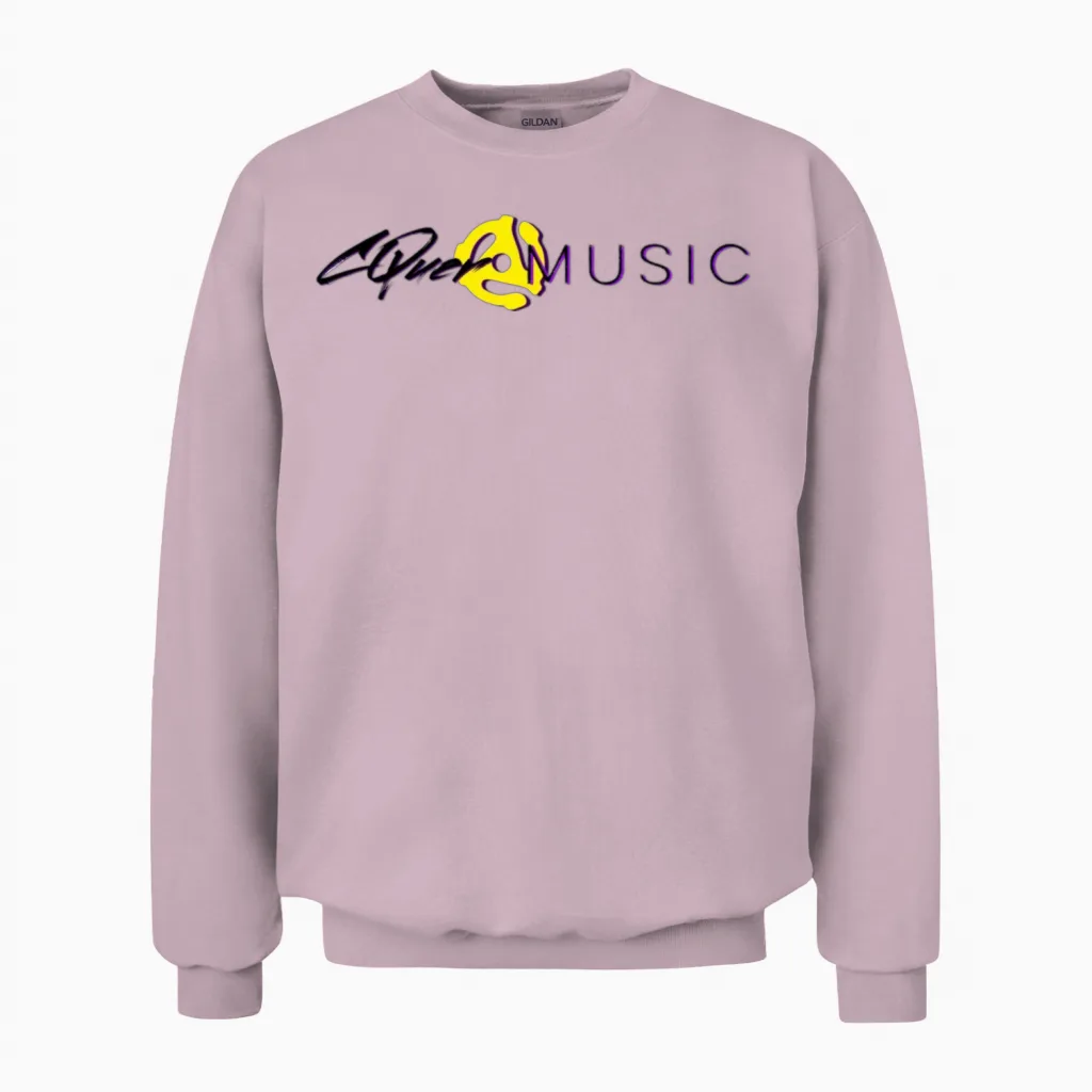 Cquermusic Longform Unisex Sweatshirt in Light Pink