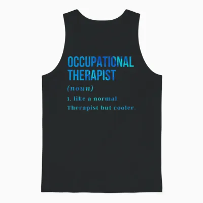Funny Occupational Therapist Unisex Tank Top - Black