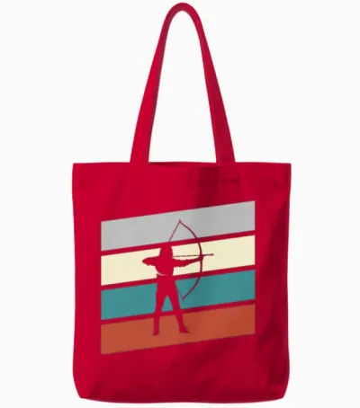 Archer Retro Tote Bags - Red