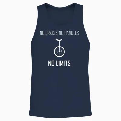 Funny Slogan Unicycle Funny Unicycle Unisex Tank Top - Navy