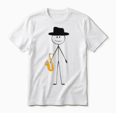 Saxophone Saxophone Guy Unisex T-Shirt - White