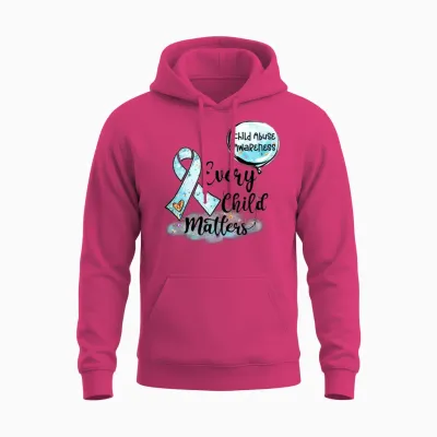 Every Child Matters - Child Abuse Awareness Unisex Hoodie - Heliconia