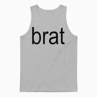 Brat Stylized Unisex Tank Top - Ash