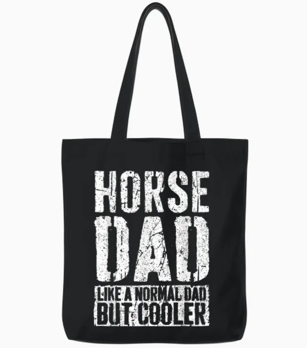 Pferd Papa Shirt Herren Vatertag Pferd Papa Tote Bags in Black