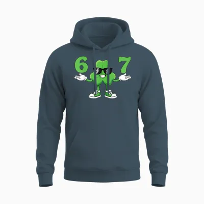 Funny Six Seven Saint St Patricks Day 67 Meme Boys Kids 6 7 Unisex Hoodie - Dark Heather