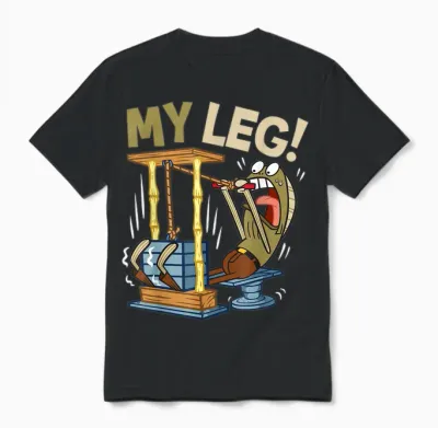 Mademark X Spongebob Squarepants - My Leg Legs Day Weight Lifting Bodybuilding Spongebob Gym Unisex T-Shirt - Black