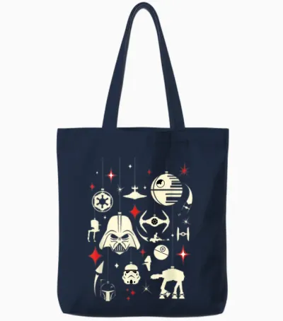Star Wars Galactic Empire Ornaments Holiday Tote Bags - Navy