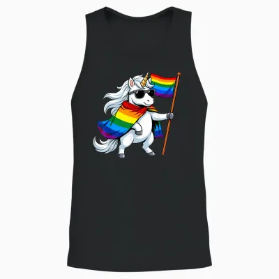 Einhorn-Lgbtq-Preismonat Unisex Tank Top - Black