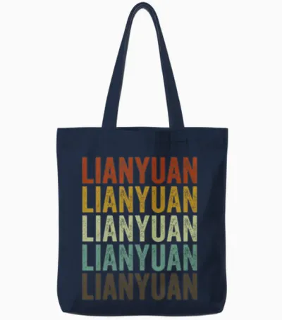 Lianyuan China Retro Vintage Tote Bags - Navy