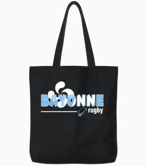 Rugby Bayonne Basque Country Supporter Man Woman Child T-Shirt, Black, S Tote Bags in Black