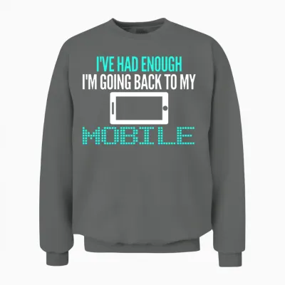 Cellphone Mobile Phone Smartphone Unisex Sweatshirt - Graphite Heather