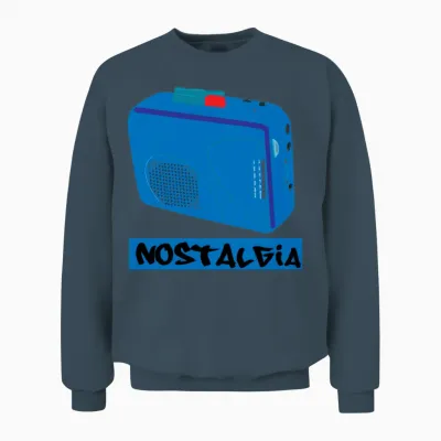 Retro Cassette Player Unisex Sweatshirt - Dark Heather