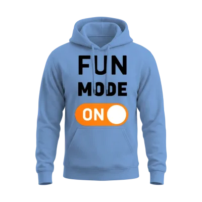 Fun Mode On Unisex Hoodie - Carolina Blue