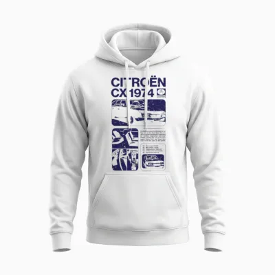 Citroën Cx 1974 Article Written Unisex Hoodie - White