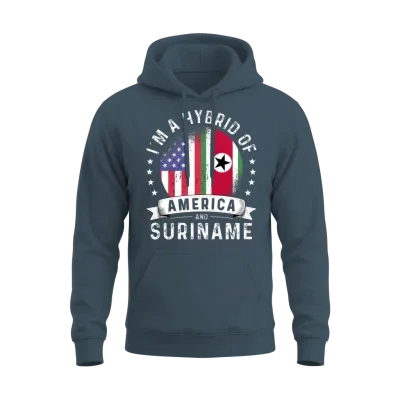 Suriname American Patriot Funny Flag Humor Unisex Hoodie - Dark Heather