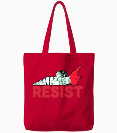 Resist Tote Bags - Red