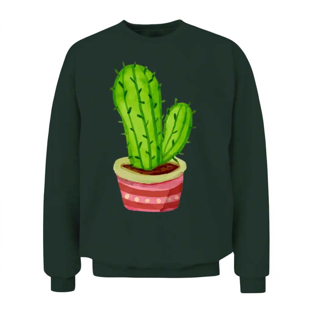 Cactus Plants Funny Unisex Sweatshirt - Forest