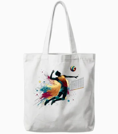 Volleyball Beach Volleyball Boys Tote Bags - White