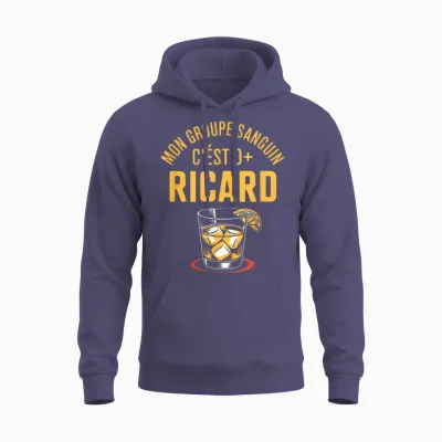 Mon Groupe Sanguin C'est Ricard Unisex Hoodie - Heather Sport Dark Navy