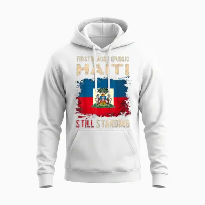 Haiti Erster Tag Der Flagge Der Schwarzen Republik Haiti Unisex Hoodie - White