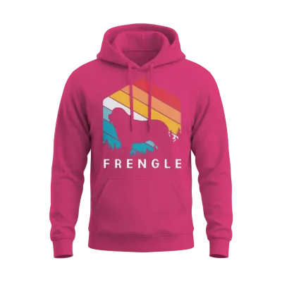 Retro Dog Owner Mix Breed Dog Frengle Dog Unisex Hoodie - Heliconia