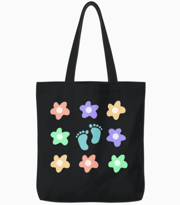 Funny Pregnancy Mommy to Be Mom Tote Bags in Black