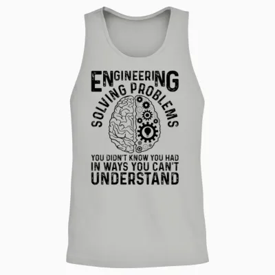 Engineer Engineering Gear Brain Technician Enginee Unisex Tank Top - Ash