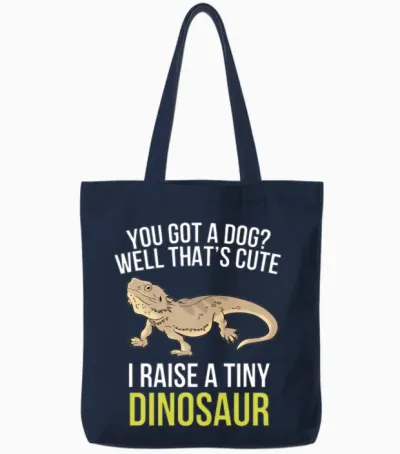 Bearded Dragon Bearded Dragon Lover Tote Bags - Navy
