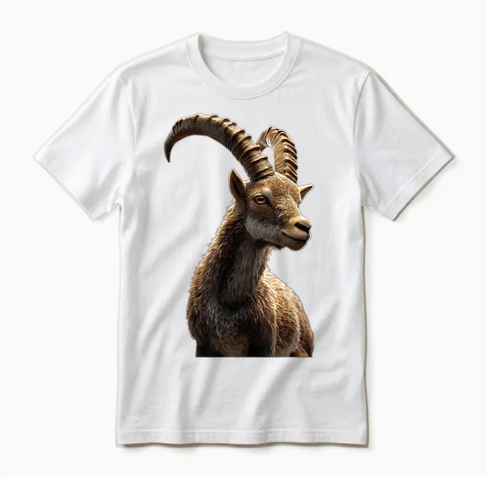 Steinbock Ziege Bock Alpensteinbock Capricorn Süße Ziegen Unisex T-Shirt in White