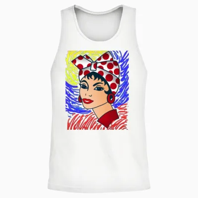 Harina Pan En Tricolor Unisex Tank Top - White