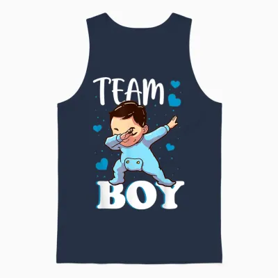 Gender Reveal Party Team Für Jungen, Babyparty, Passende Familie Unisex Tank Top - Navy