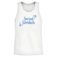 Social Worker Retro Unisex Tank Top - White – 2