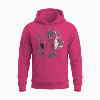 Boxer Chien Motif Animal Animalier Musique Casque Boxer Unisex Hoodie - Heliconia