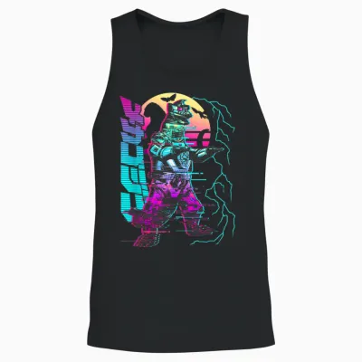 Godzilla Neon Mechagodzilla Unisex Tank Top - Black