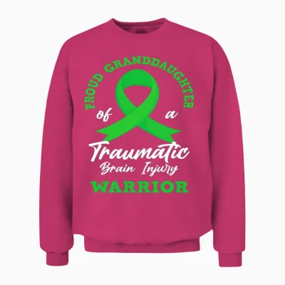 Granddaughter Traumatic Brain Injury Awareness Unisex Sweatshirt - Heliconia