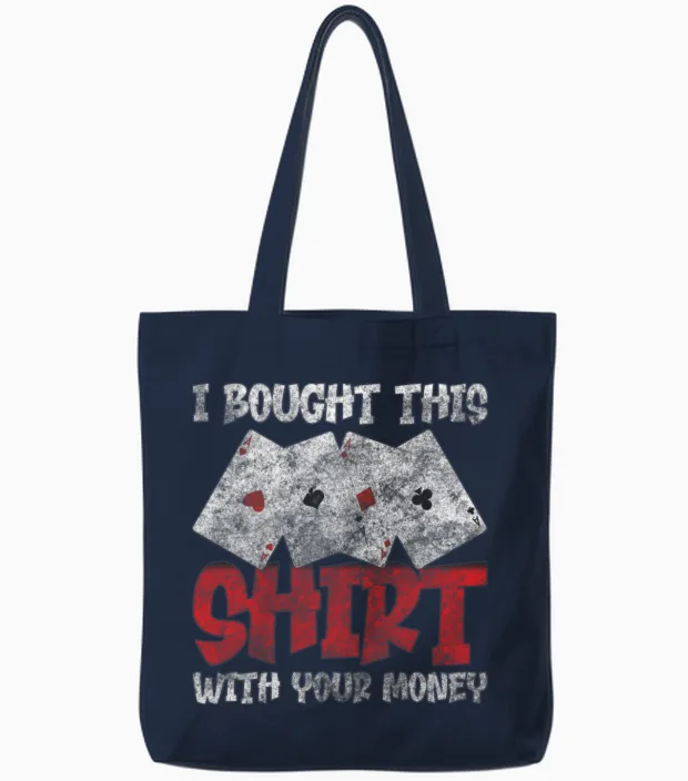 Player Skat Tote Bags in Navy