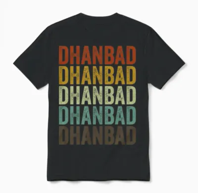 Dhanbad India Retro Vintage Unisex T-Shirt - Black