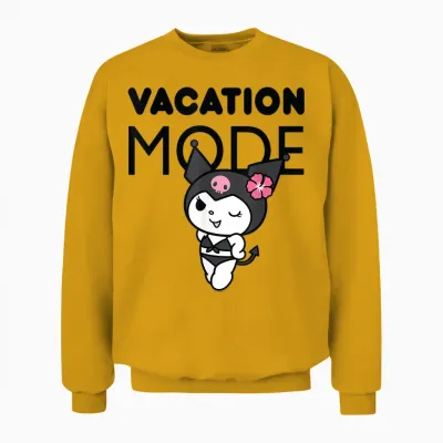 Kuromi Vacation Mode Unisex Sweatshirt - Gold