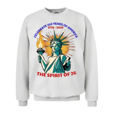 Celebrate 250 Years of America -The Spirit of 26 Unisex Sweatshirt - White