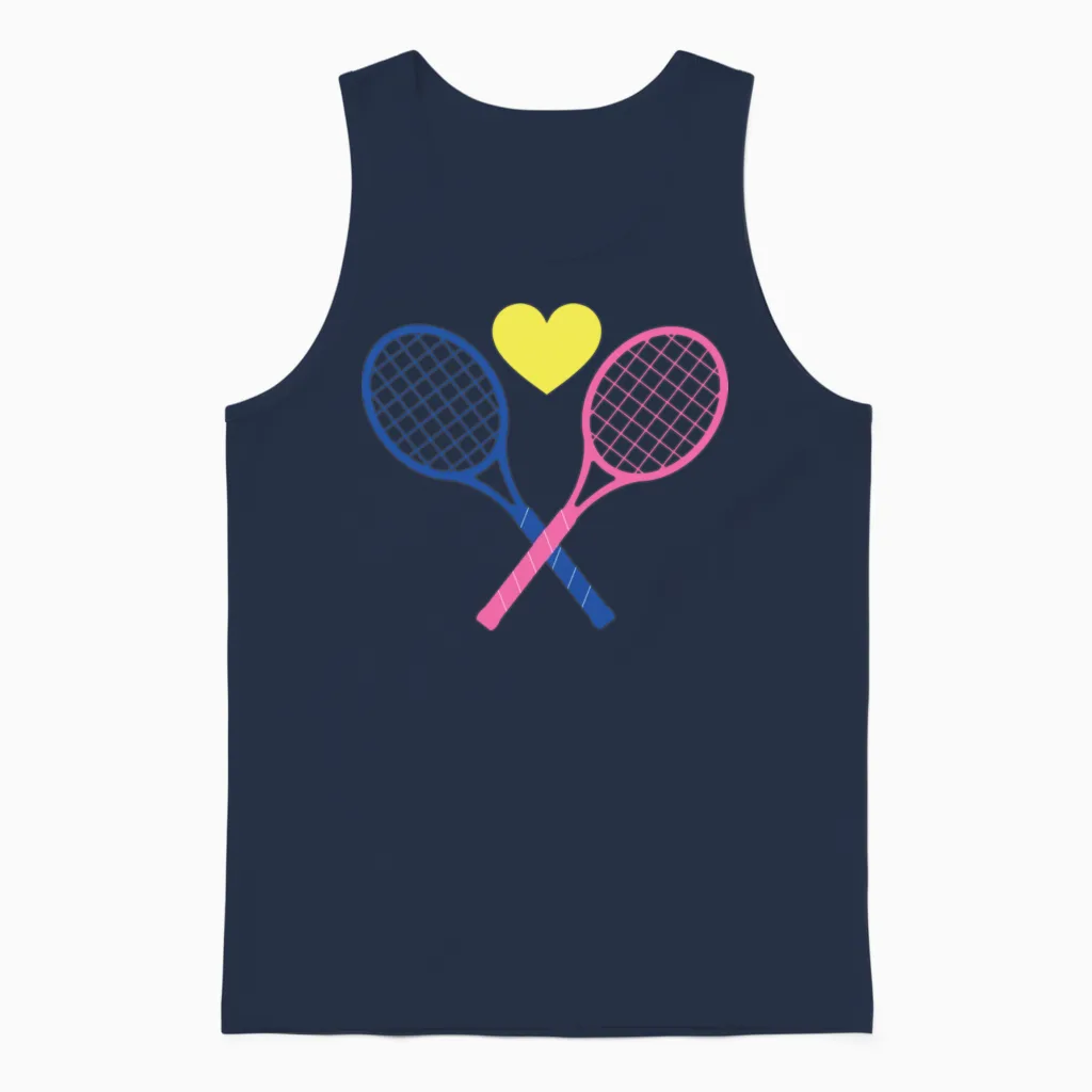 Tennis 1 Unisex Tank Top in Navy