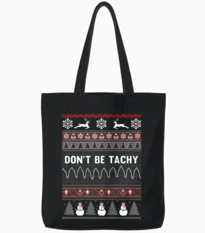 Don't Be Tachy Ugly Tote Bags - Black