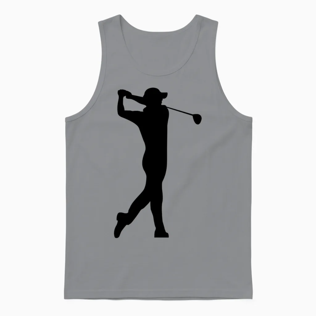Golfer Silhouette Golf Player - Gift Idea Unisex Tank Top in Sport Grey