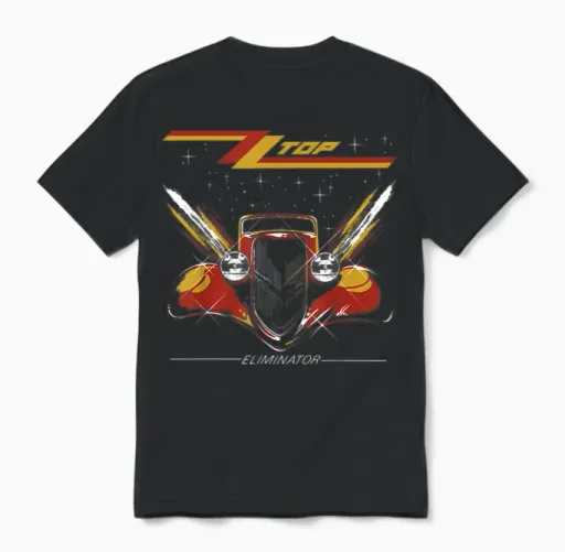 Zz Top Eliminator Album Unisex T-Shirt in Black