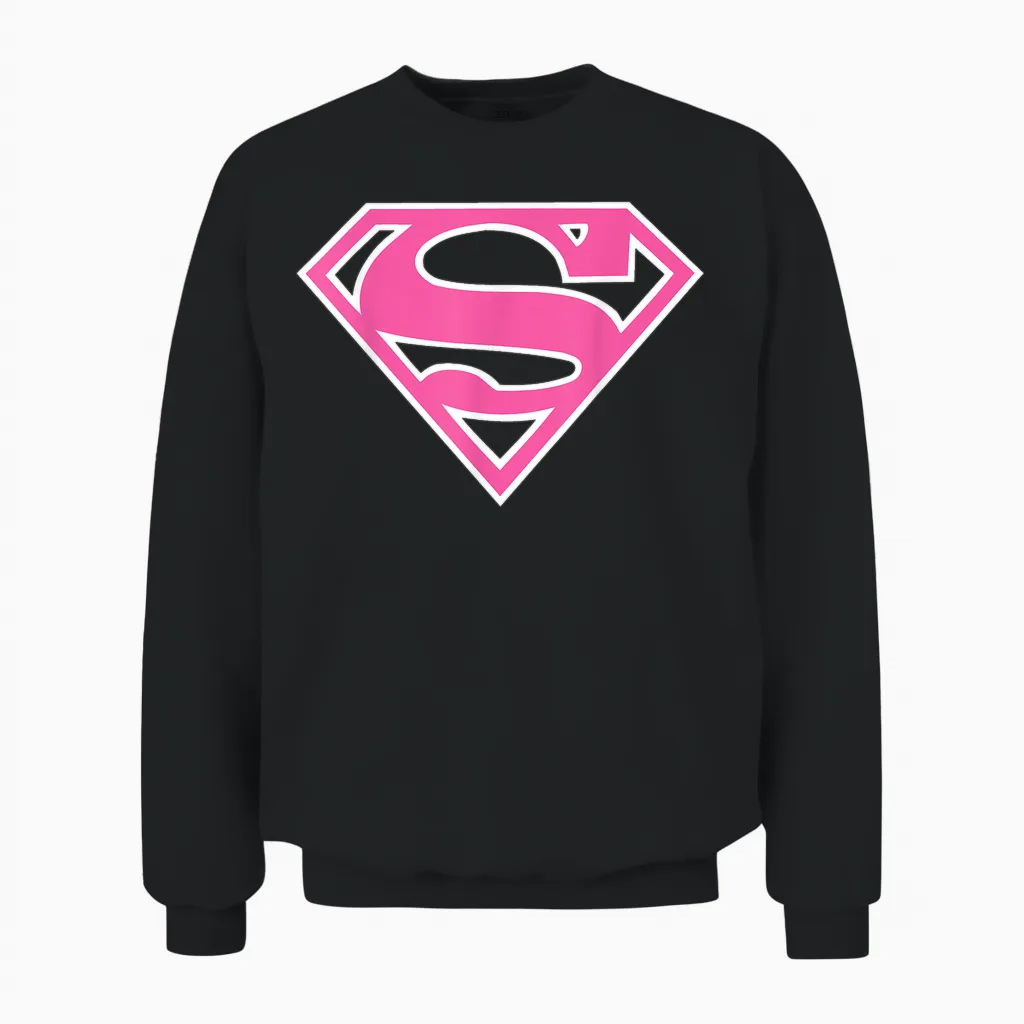 Dc Supergirl Logo Classic Unisex Sweatshirt in Black