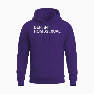 Defiant Homosexual Funny Apparel Unisex Hoodie - Purple