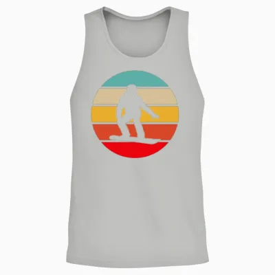 Snowboarding Retro Unisex Tank Top - Ash